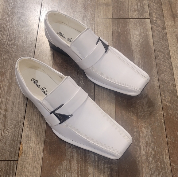 NWB! Alberto Fellini Mens White Casual Slip-On Loafers 7.5 - Picture 2 of 8